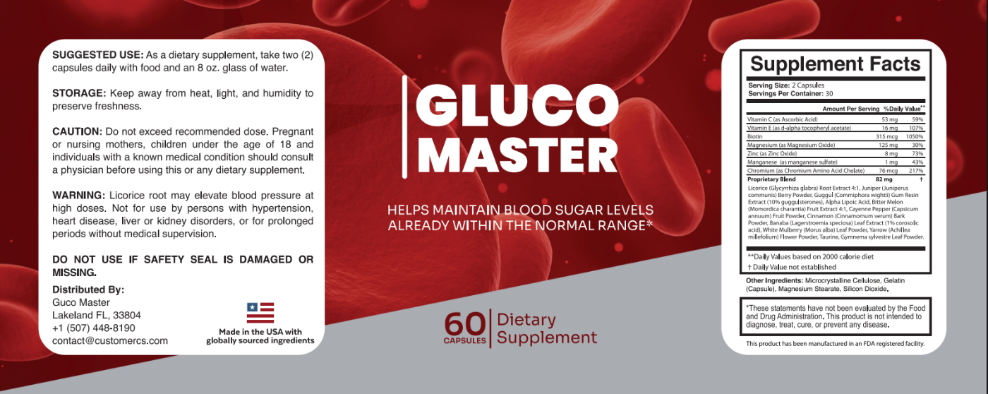 Rótulo Gluco Master